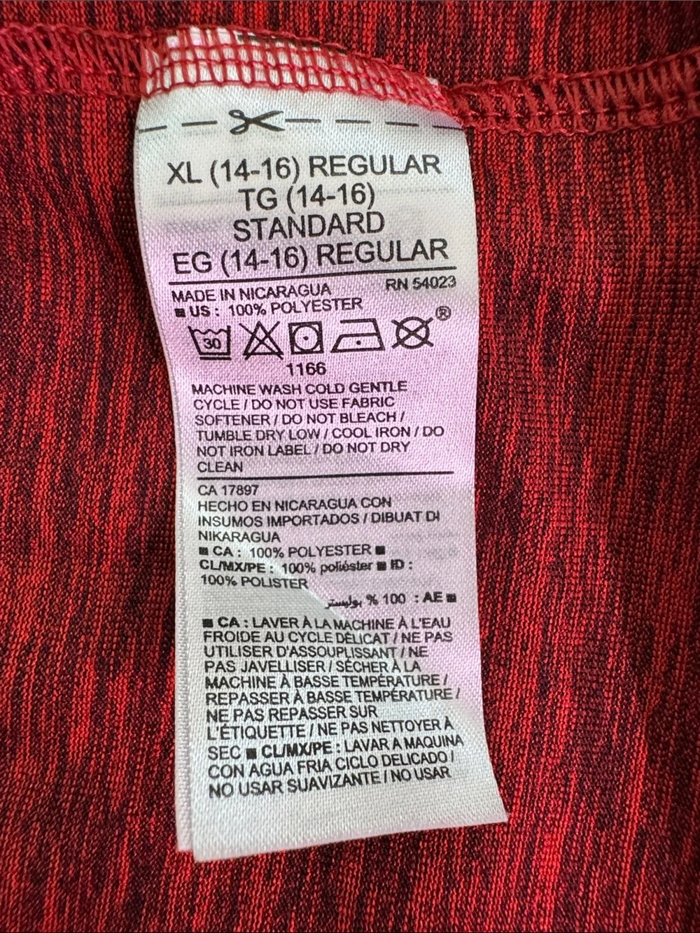 Old Navy Active Heathered Red 1/4 Zip Pullover Top XL